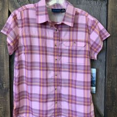 LADIES PINK QUICK DRY S/S SHIRT Lrg