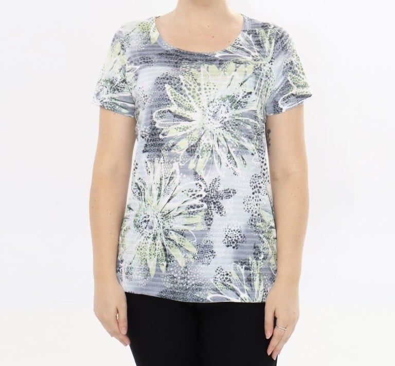 LADIES BURNOUT SHORT SLEEVE TOP