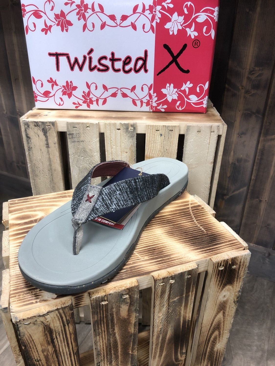 LADIES TWISTED X DARK GREY WSD0037 SHOES 8.0