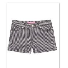 GIRL&#39;S GREY SHORTS WITH BLACK STRIPE, Size: 2T