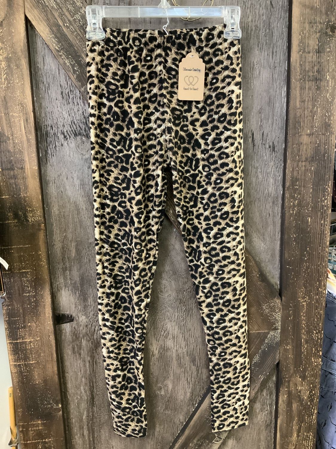 LADIES LEOPARD LEGGINGS   ONESIZE
