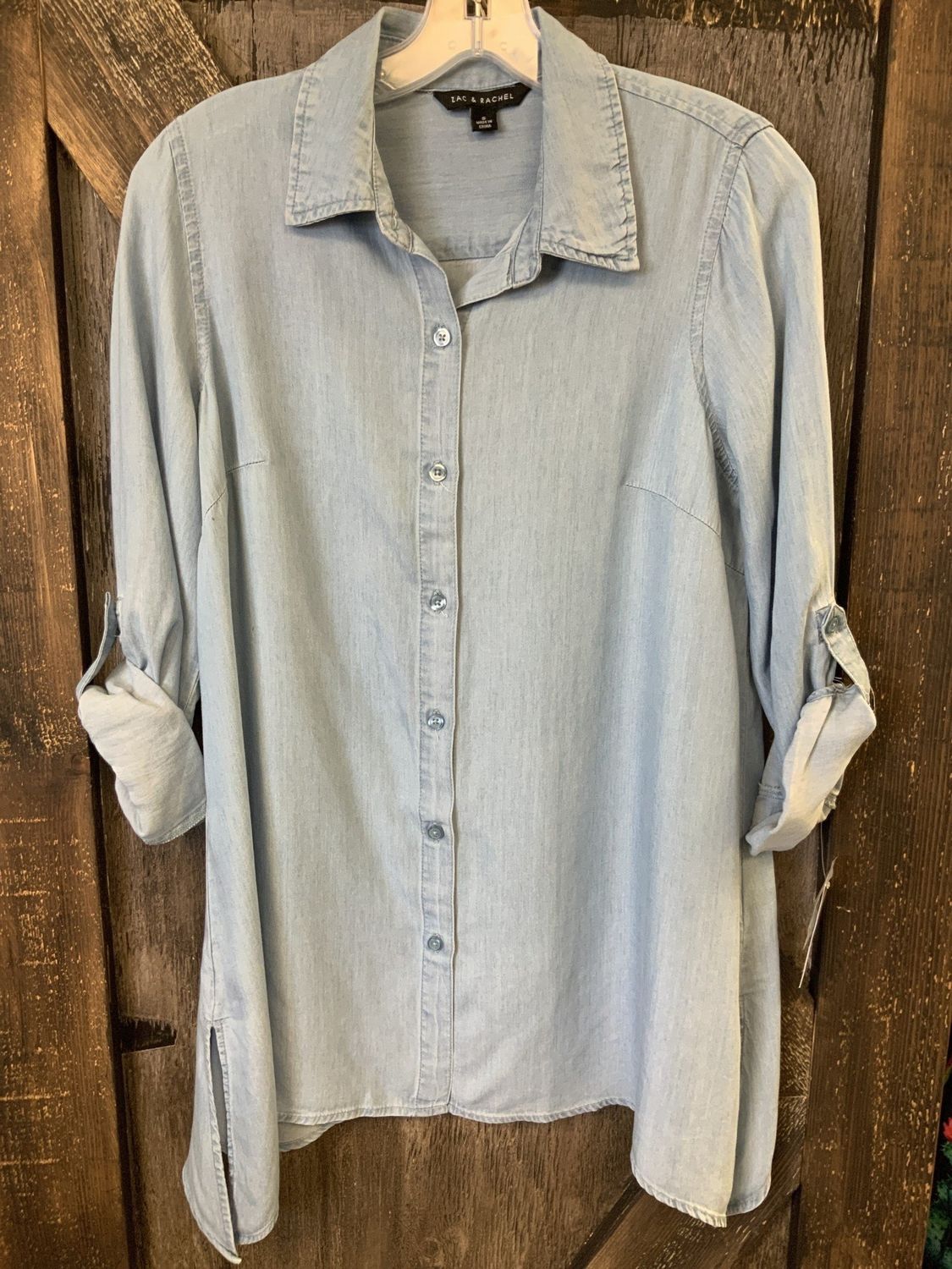 LADIES VINE LIGHT WASH DENIM L/S SHIRT Lrg