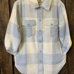 BUFFALO CHECK L/S BUTTON FRONT CAMPFIRE SHIRT Lt. BLUE Sm