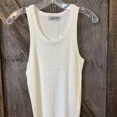 LADIES THICK RIB TAK TOP CREAM Lrg