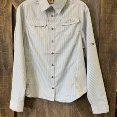 LADIES QUEST L/S SHIRT BLUE Med