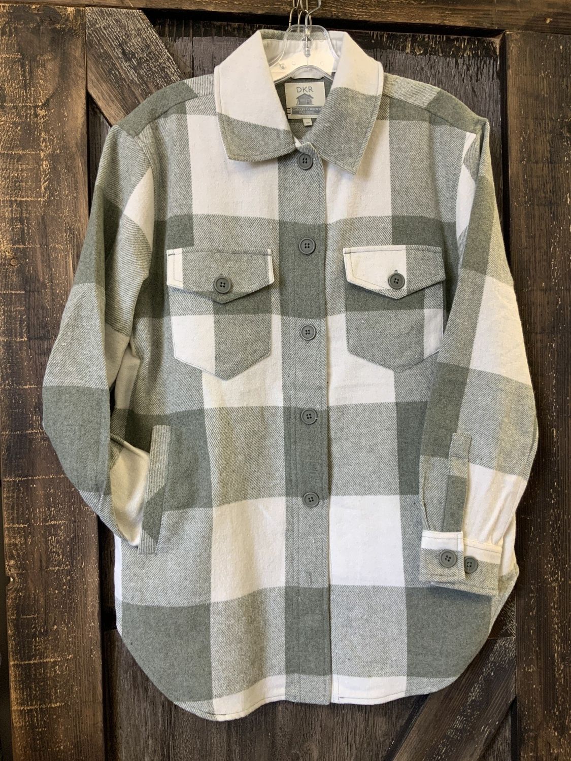 BUFFALO CHECK L/S BUTTON FRONT CAMPFIRE SHIRT SAGE Sm