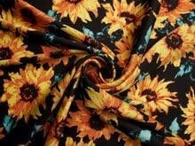SUNFLOWER YELLOW/BLACK WILD RAG 18x18