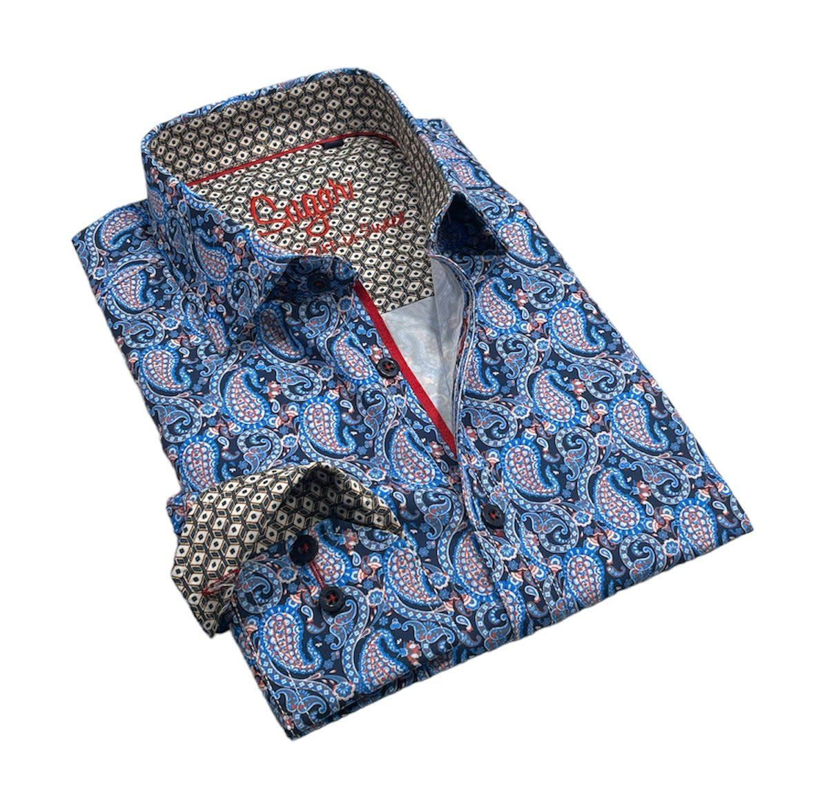 MEN’S L/S CARSON BUTTON MANGO Med