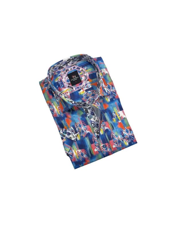 MEN’S S/S PAOLA BUTTON SHIRT MULTI  Xl