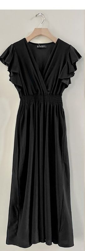 COSMO LADIES BLACK FULL LENGTH DRESS Sm