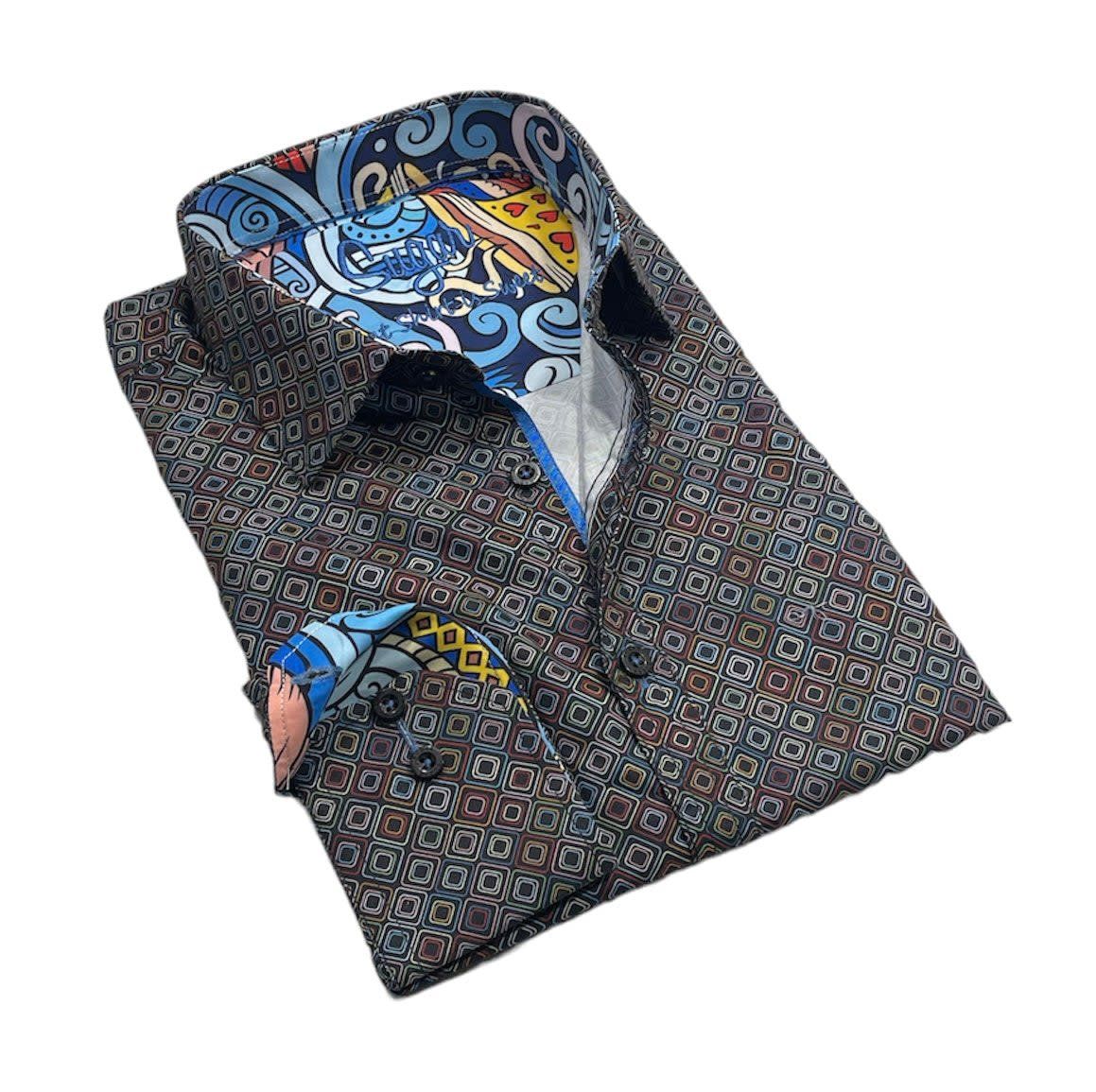 MEN’S L/S CLARA BUTTON MULTI Sm