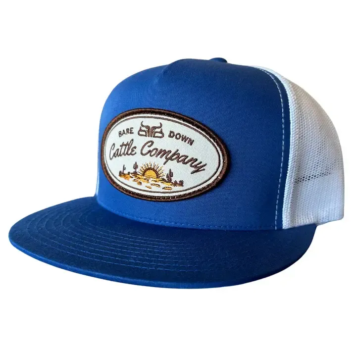 BAREDOWN CATTLE COMPANY BLUE/WHITE FLAT