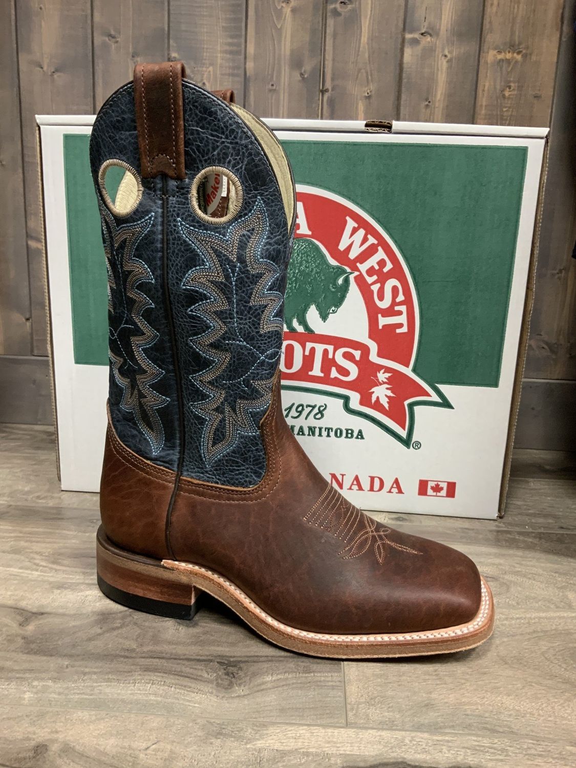 BRAHMA MEN’S BOOTS PECAN ROWDY/ LIGHTING 2E 8232 9.0
