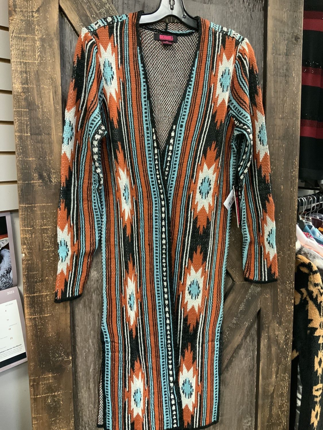 LADIES AZTEC DUSTER  Xl
