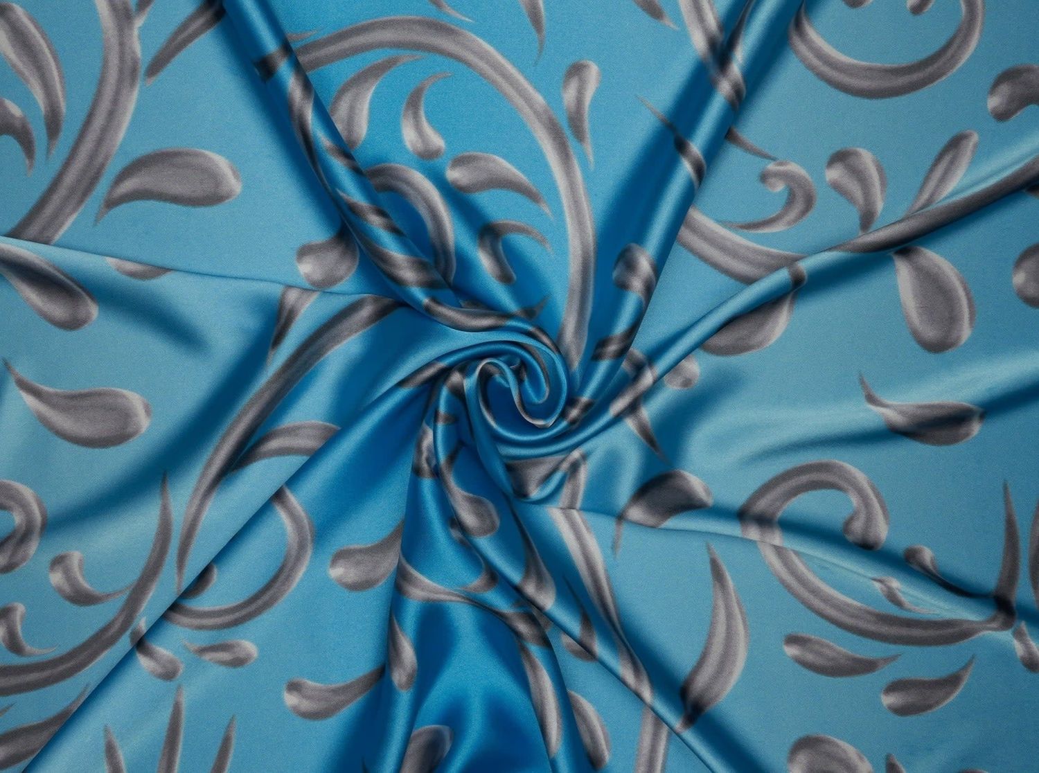 TEAL NAVY AZTEC PRINT WILD RAG 10X36