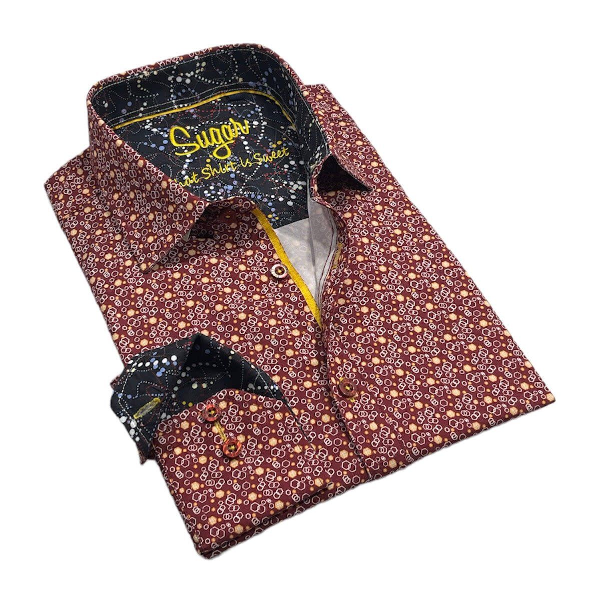 MEN’S L/S WALDEN BUTTON BURGUNDY 3Xl