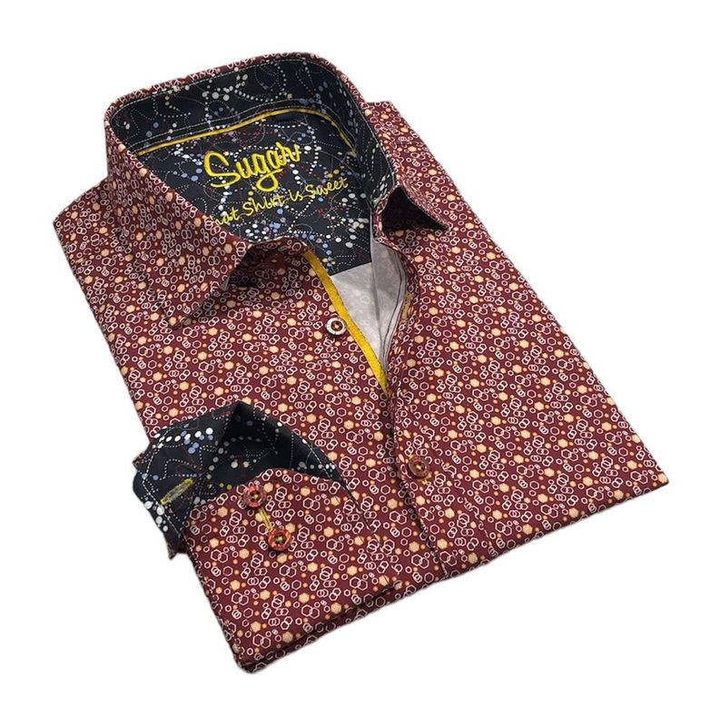 MEN’S L/S WALDEN BUTTON BURGUNDY 3Xl