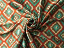TEAL/RUST/WHITE AZTEC WILD RAG 36x36