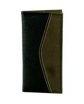 AMERICAN BISON REDFIN RODEO MILLED/CUTOUT WALLET BLACK
