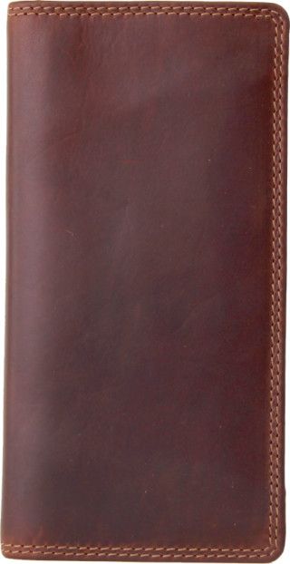 RUGGED BROWN LEATHER FOLD OVER WALLET 990035