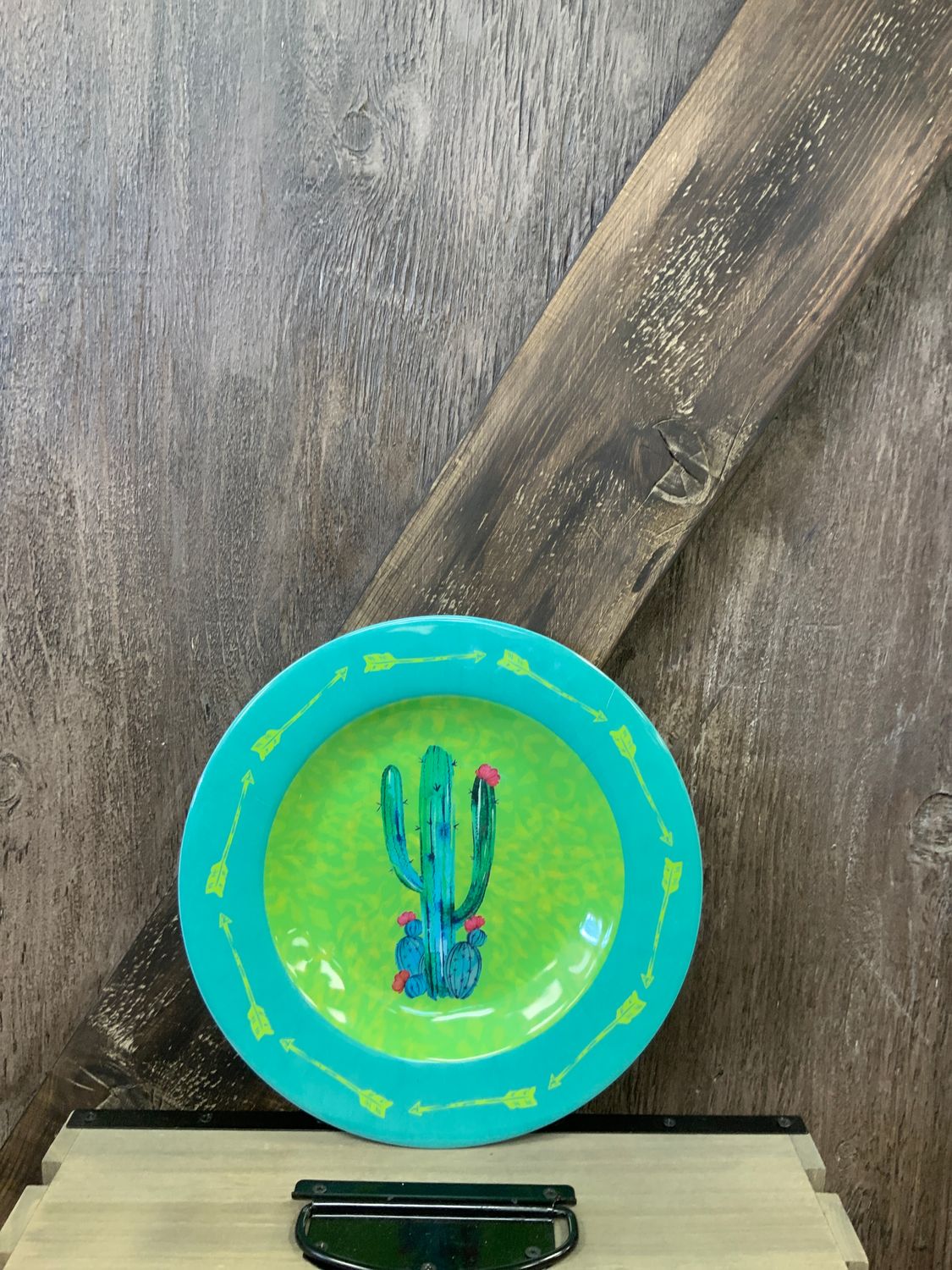 MELAMINE CACTUS SALAD PLATE, Style: Cactus