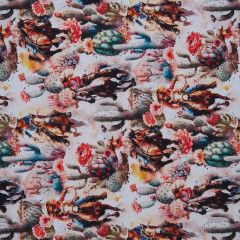 COWGIRLS CACTUS SUNSETS WESTERN PRINT WILD RAG, Size: 18 x 18