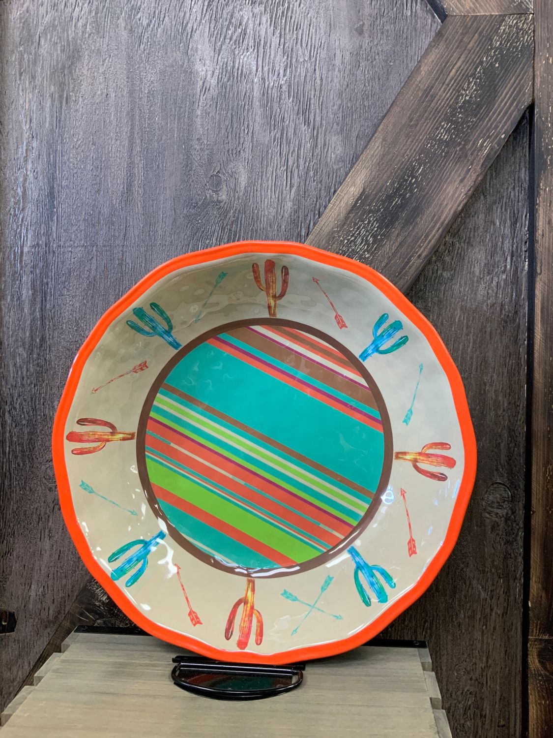 MELAMINE CACTUS SERVING BOWL, Style: Cactus