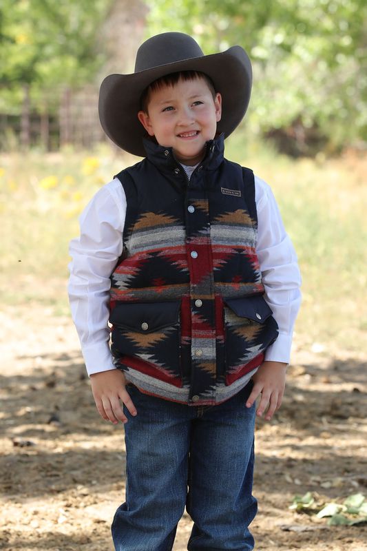 BOYS QUILTED VEST BLUE 