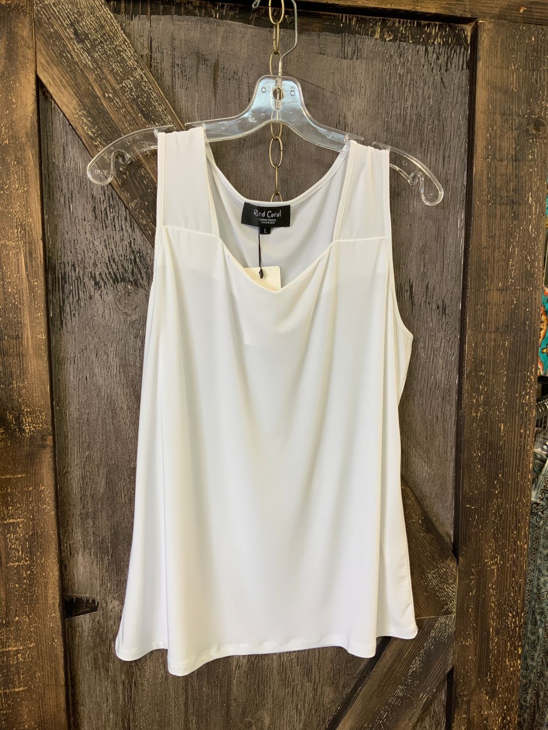 RED SWEETHEART LADIES TANK, Color: WHITE, Size: L