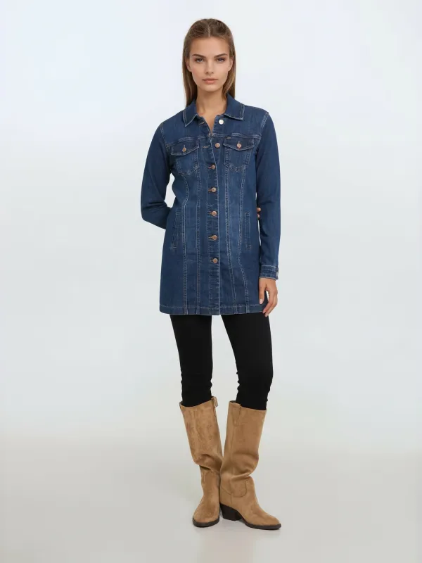 LOIS ANNA LONG JEAN JACKET