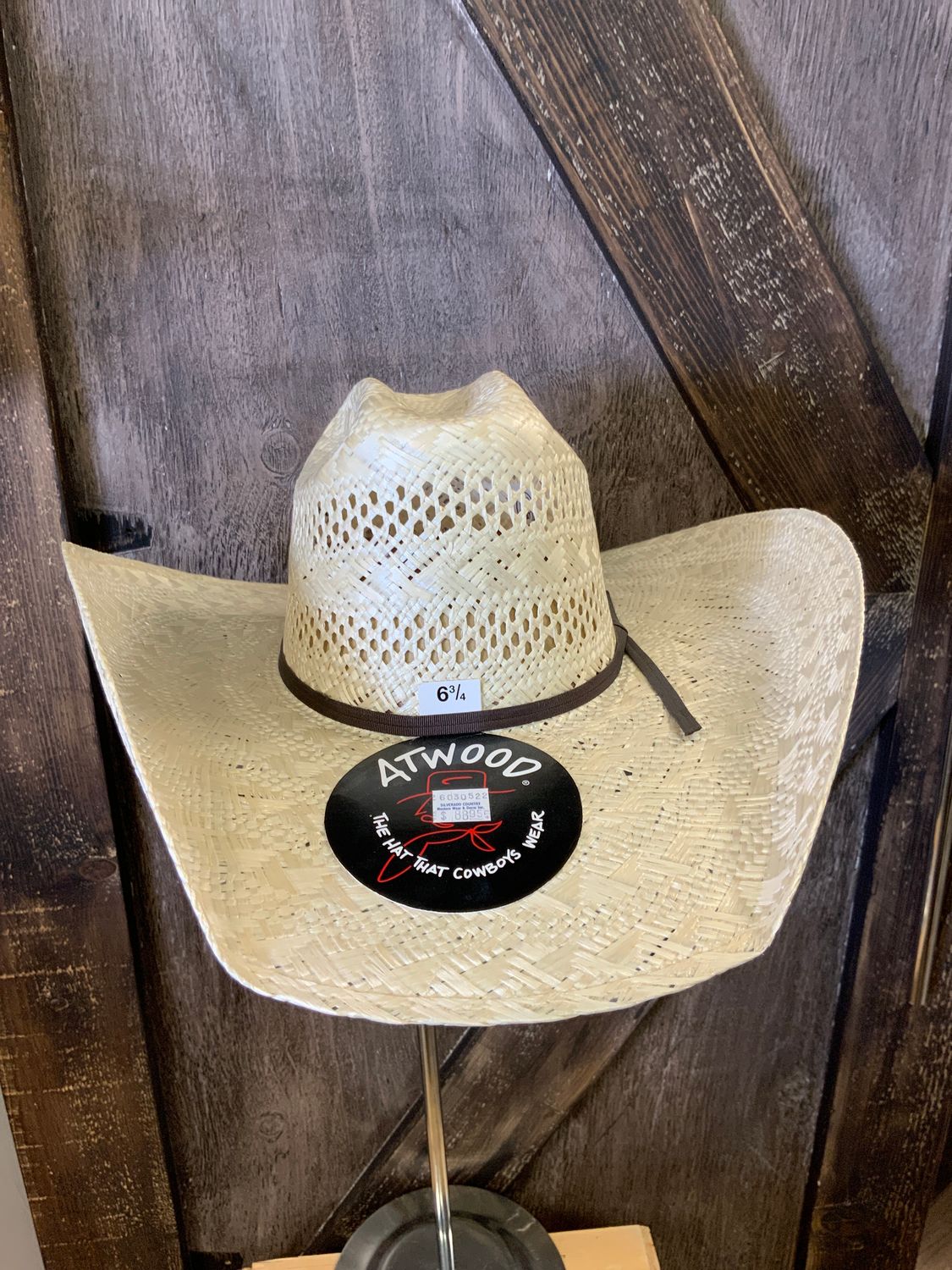 ATWOOD HAT STRAW, Style: ELDORADO, Size: 6 3/4