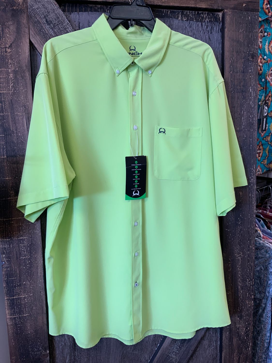 CINCH ATHLETIC MENS S/S, Color: LIME, Size: XXL