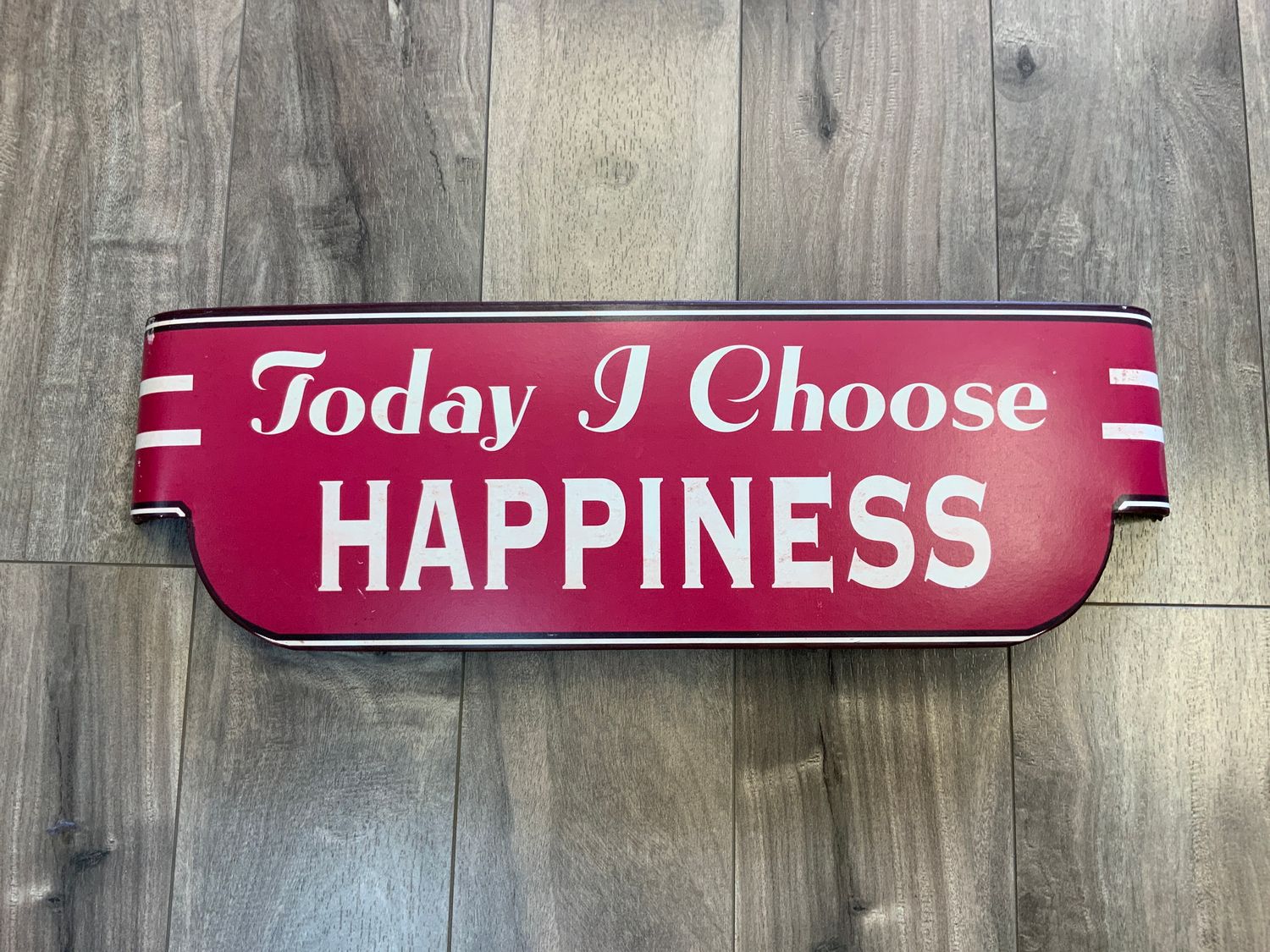 CJ METAL CHOOSE HAPPINESS, Style: METAL WALL PLAQUE
