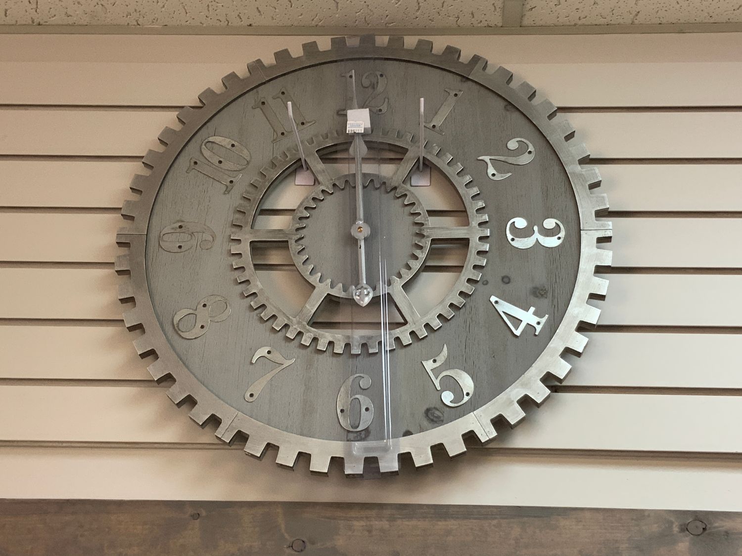 AUTHUR GEAR WALL CLOCK, Color: Grey