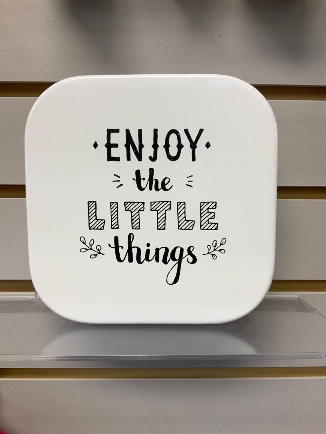 ENJOY THE LITTLE THINGS 6X6 METAL WALL TILE DECOR, Style: Tile Decor