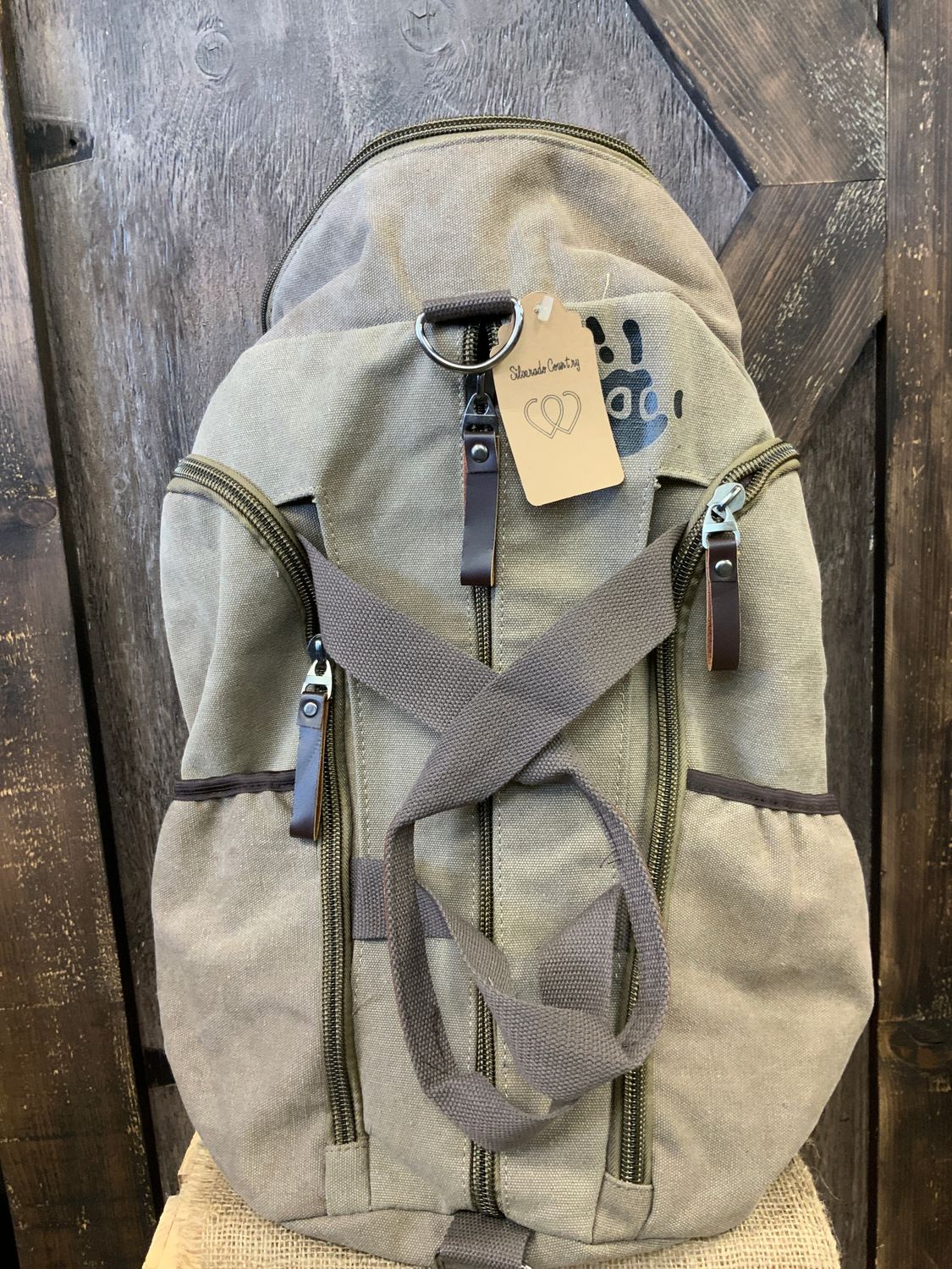 CANVAS BACKPACK, Color: Tan