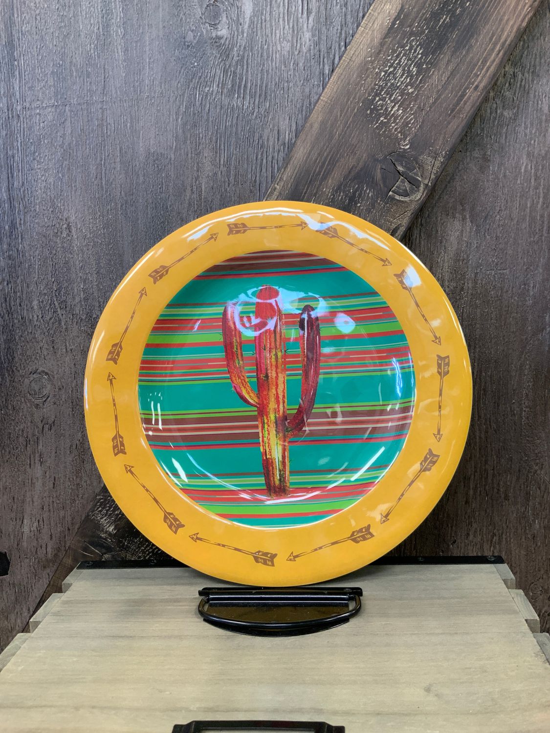 MELAMINE CACTUS DINNER PLATE, Style: Cactus