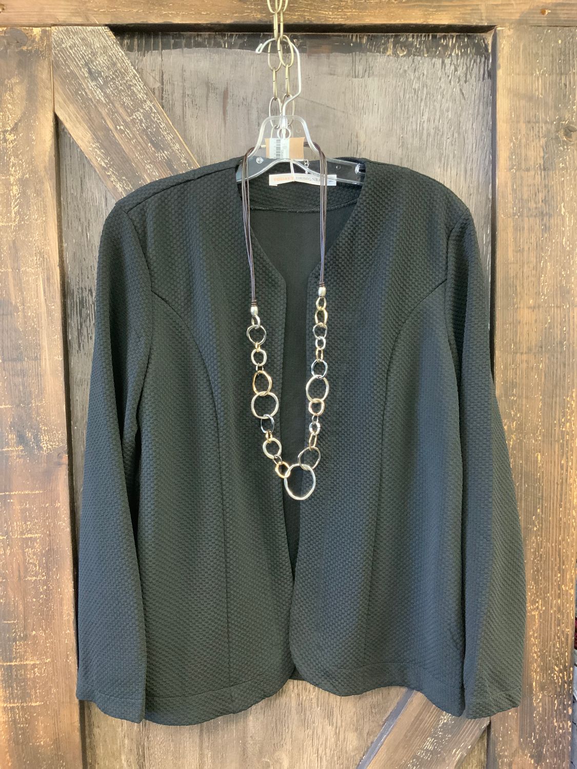 LADIES BLACK CARDIGAN, Size: M