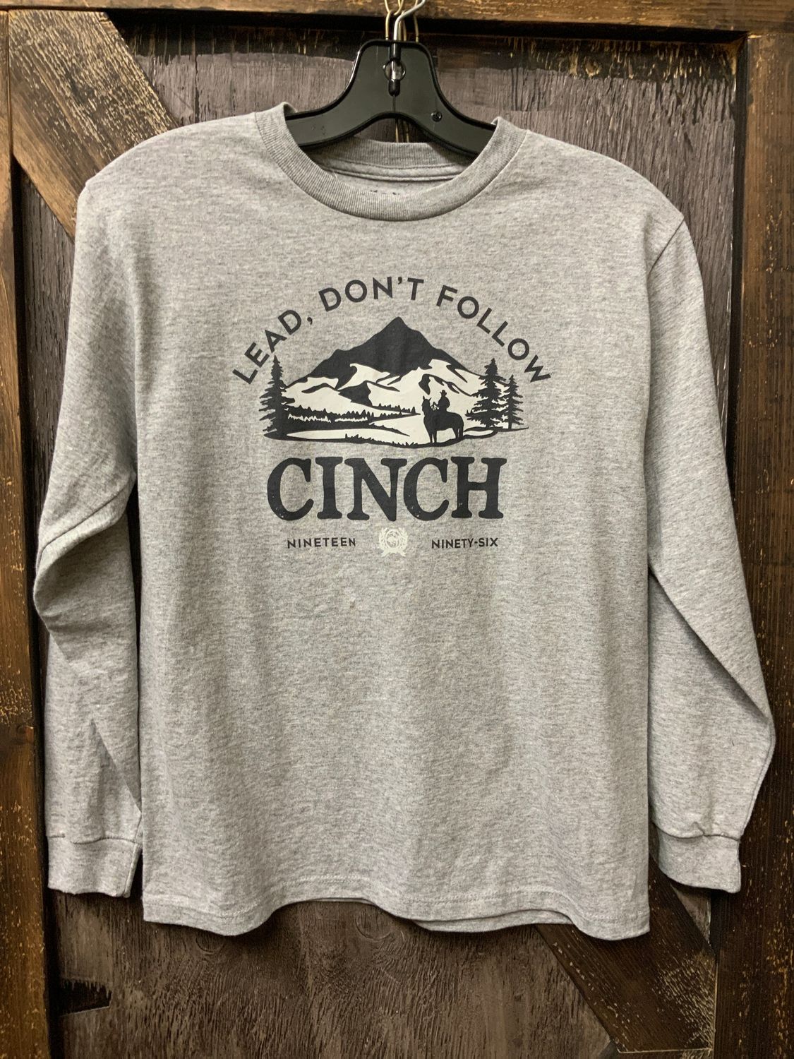 BOY’S LEAD DON’T FOLLOW GREY L/S T-SHIRT, Size: M
