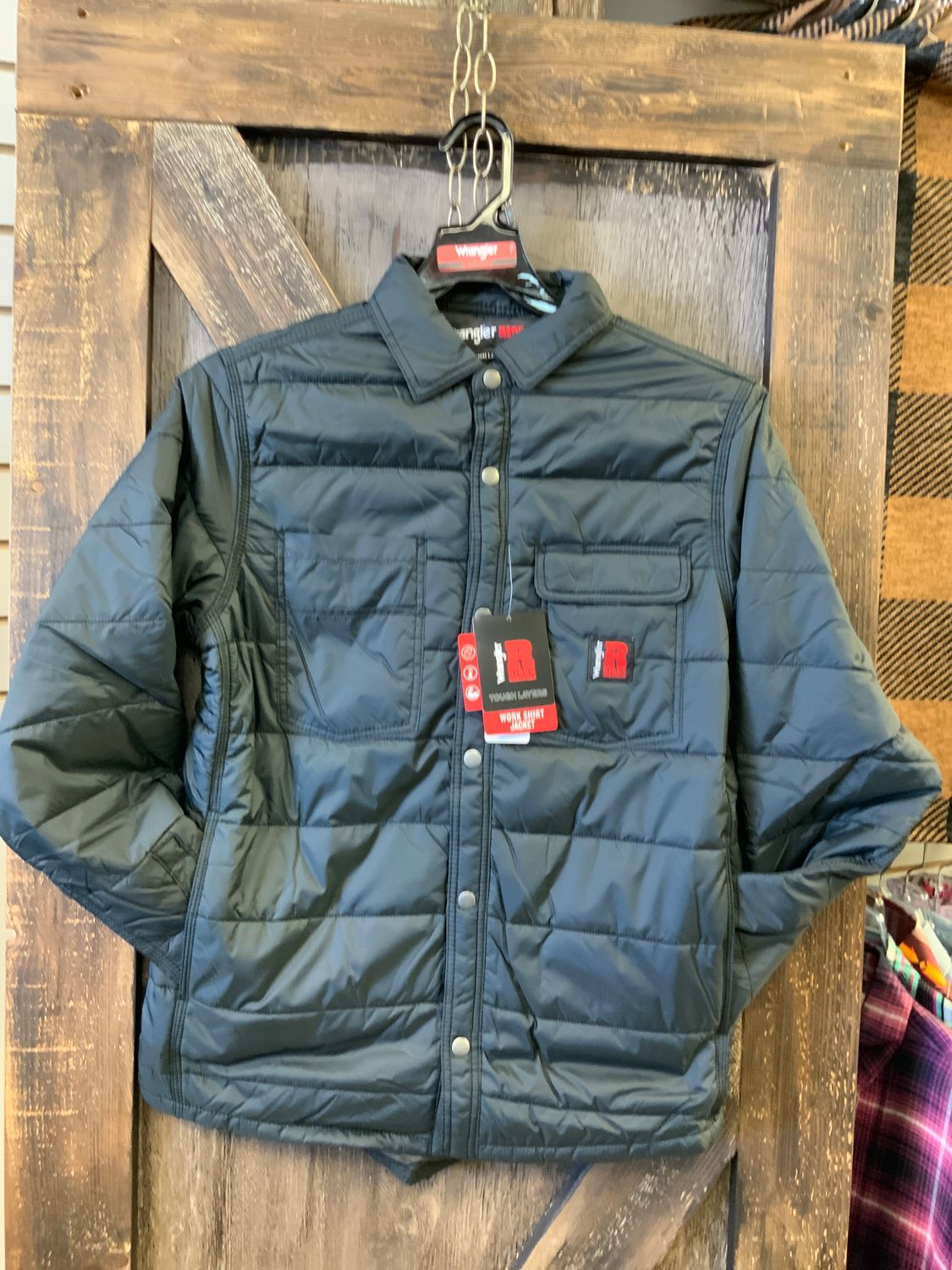 MEN’S WRANGLER L/S BLACK INSULATED SHIRT, Size: S