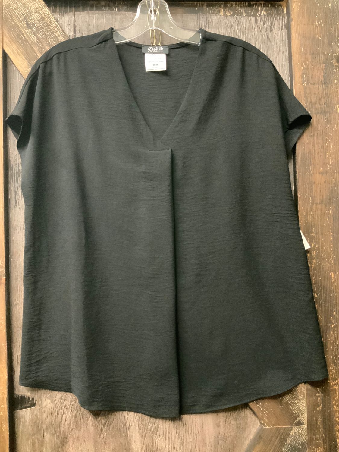 LADIES DEVIA TOP, Color: BLACK, Size: MED