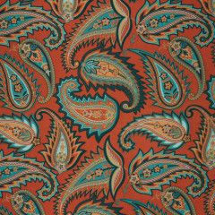 ORANGE PRICKLY PAISLEY PRINT WILD RAG, Size: 18 x 18
