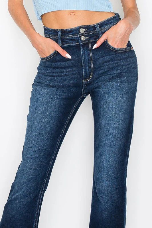 ARTEMIS HIGH RISE DOUBLE WAIST, Style: AT1071BTD, Size: 1, Color: Dark Stone Wash