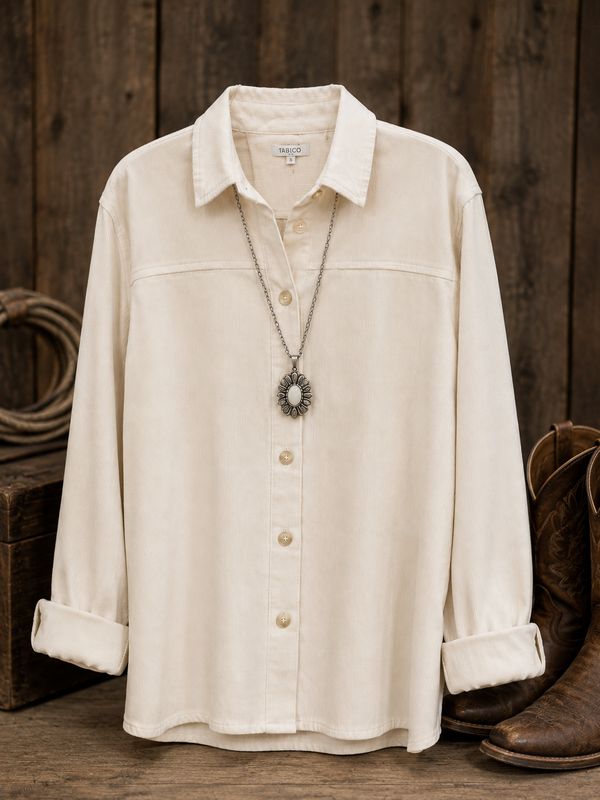 LOIS JULIANNE L/S BUTTON FRONT COVER SHIRT