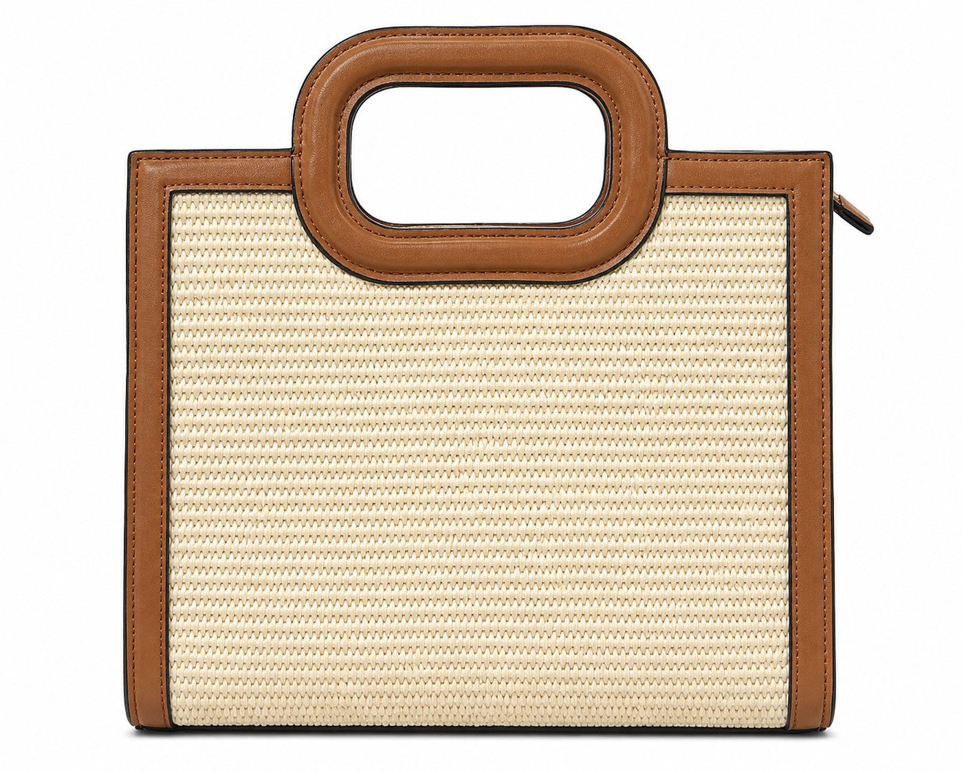 JEN &amp; CO AUBREY SATCHEL, Color: Natural/Brn, Style: M2827-NT.BR
