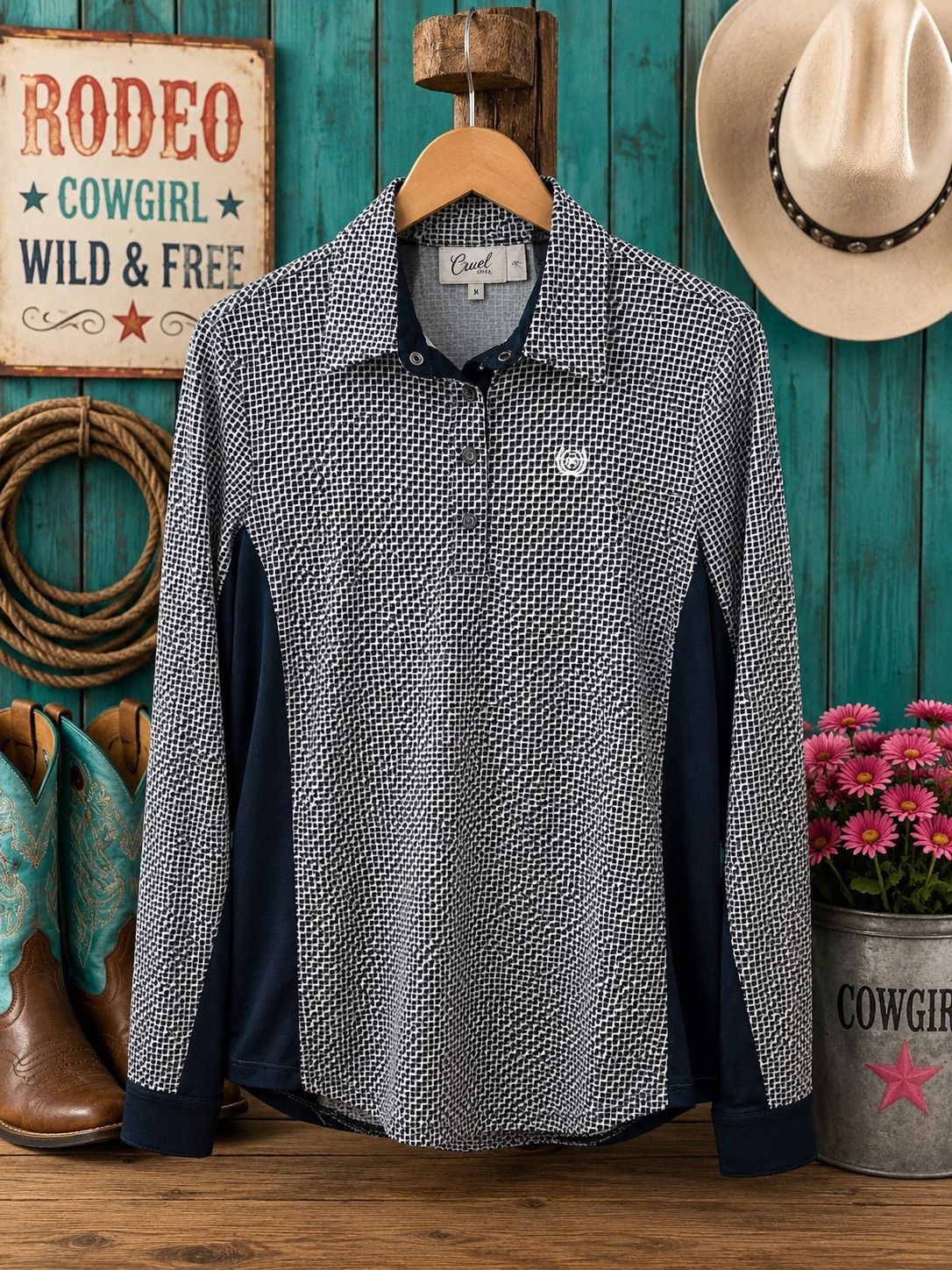 CINCH ARENA FLEX SHIRT L/S PULLOVER