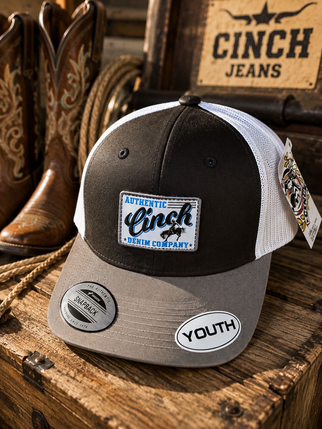 CINCH YOUTH CAP BROWN