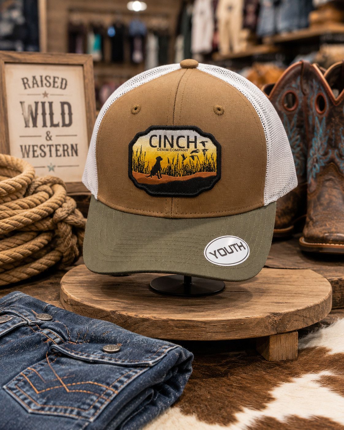CINCH YOUTH CAP TAN