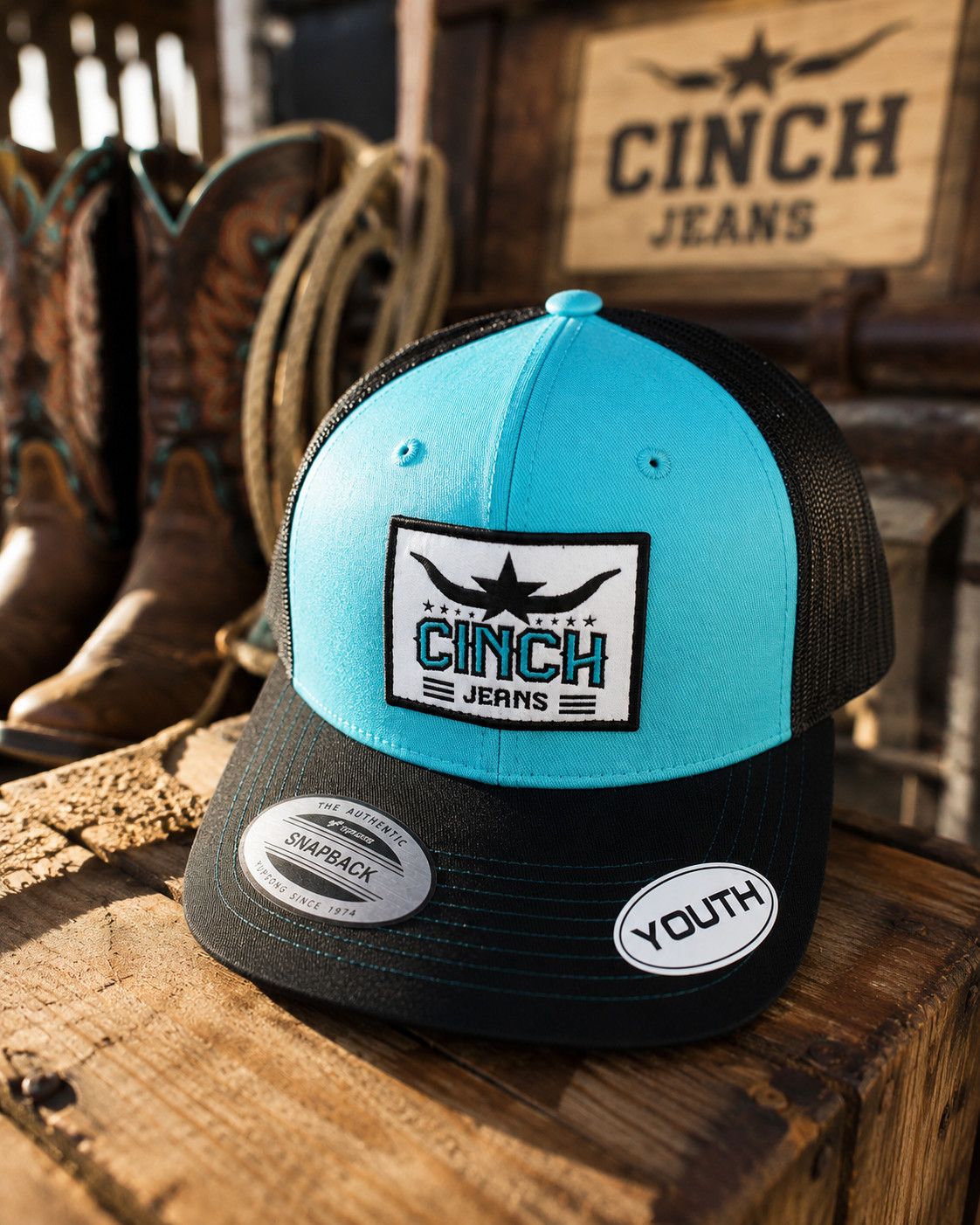 CINCH YOUTH CAP TURQ