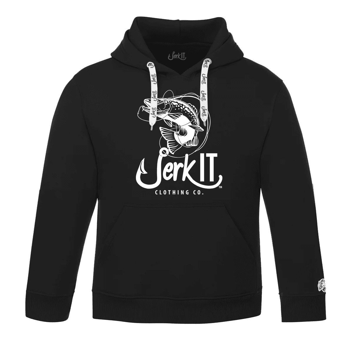 JERK IT TROUT HOODIE, Color: Black, Size: Sm